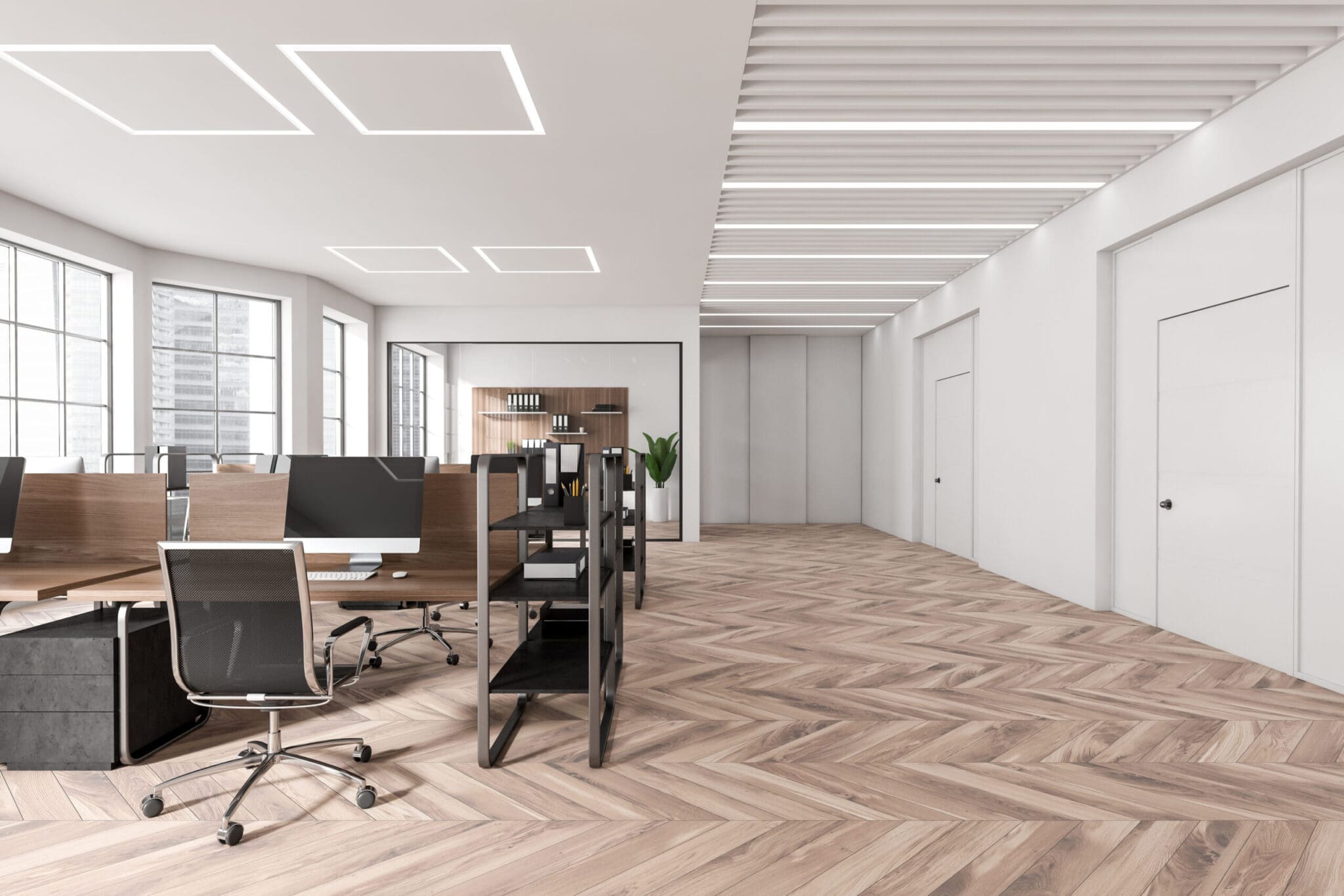 Office workplace interior